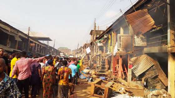 Popular southeast mega market razed by fire, firefighters to the rescue