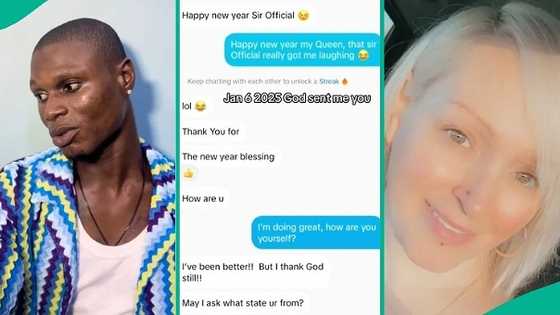 Chat between Nigerian man and oyinbo woman gets attention online, people react