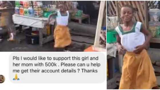 Grace found her: Man offers N500k to Nigerian school girl who dances in front of mum's shop to draw customers