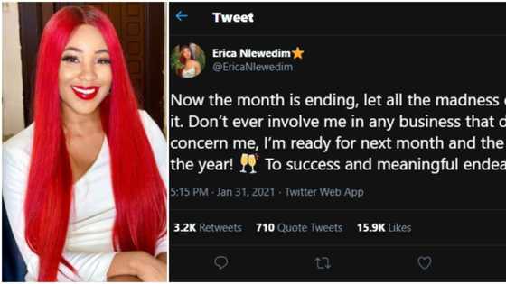 Don't ever involve me in business that does not concern me, BBNaija's Erica warns as new month begins