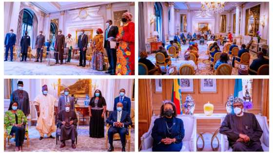 African finance summit: Buhari holds crucial talks with Nigerians, Ethiopian leader in Paris