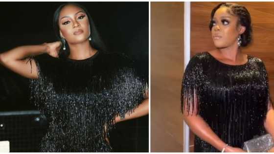 Celebrity twin moments: Osas Ighodaro and Eve Esin attend Ini Edo's party in same outfits