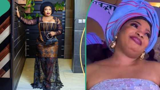 "Fashion misfit": Laide Bakare rocks off-shoulder corset dress, shows her body, netizens react