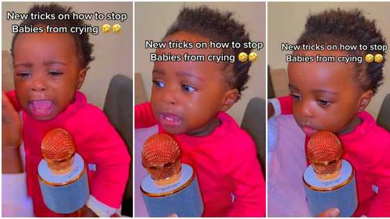"New trick": Mother buys microphone for her baby to use for crying, video of kid's reaction goes viral