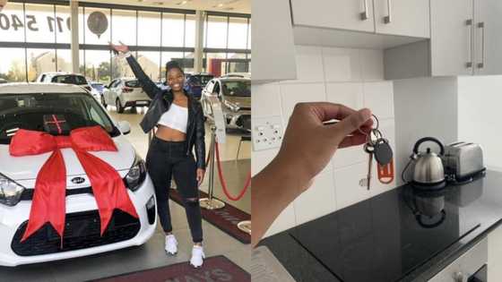 "God is Good": Lady Celebrates Getting Car and Home in the Same Year, Pictures Cause Stir