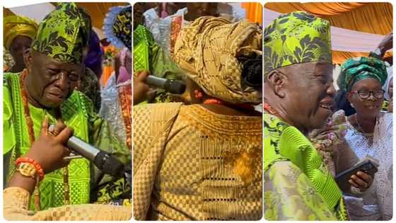 "The joy in baba's face is heavenly": Lady chants praise- poetry in Yoruba for old man, he reacts