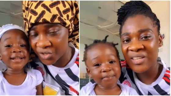 Mercy Johnson and last born recreate hilarious scene from Jenifa's Diary series, Funke Akindele reacts