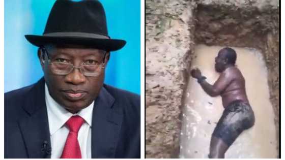 Viral video of abducted Goodluck Jonathan’s cousin in a drench grave emerges, abductors demand N100m