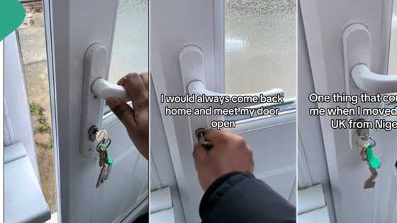 Nigerian lady living in UK shows easy way to lock door for protection, many share their experience