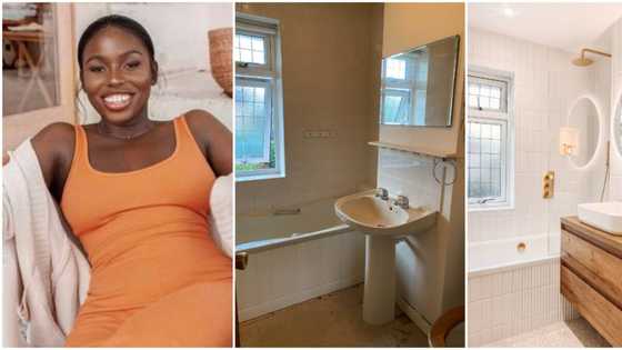 Ring light and cupboard inside bathroom: Lady renovates her bathroom to her taste, new look goes viral