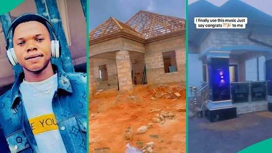 Congratulations pour in as Nigerian man shows off final look of his building project, video goes viral