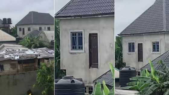 Nigerian man builds strange house with trap door upstairs, video of duplex causes stir online