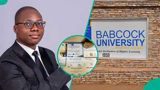 Babcock University medical student shows off awards he received, shares achievements