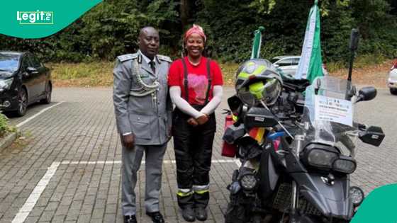 Nigerian Customs Officer completes motorbike ride from Nigeria to Belgium after 35 days