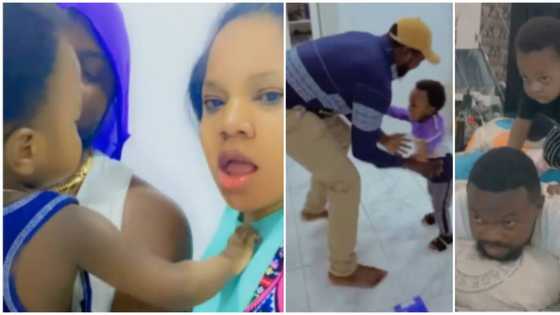 I'm the one that born you: 7 videos that show Toyin Abraham’s hubby is their son Ire’s bestie
