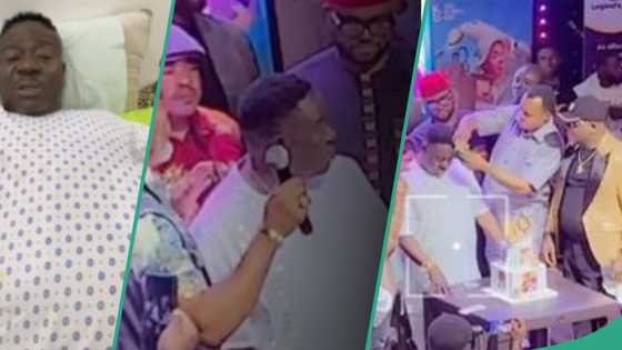 "He wasn't happy about it": Video of man spraying Mr Ibu on the forehead at party stirs reactions