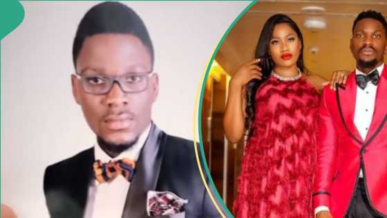 "E be like pastors wey dey pray for bus park": Tobi Bakre's wife queries his looks in old picture