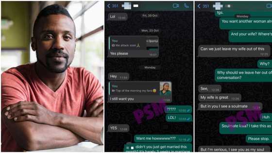 "In you I see a soulmate": Nigerian lady exposes chat with married man 3 weeks after he wedded