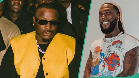 Video of Burna Boy and Davido associate Peruzzi's meeting in club sparks reactions: "Life no hard"