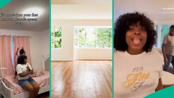 Two years after relocating to Canada, Nigerian lady celebrates buying her own house
