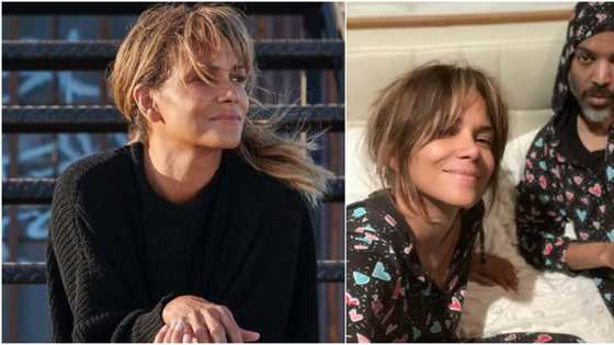 US actress Halle Berry shows off her man as they celebrate Valentine's Day