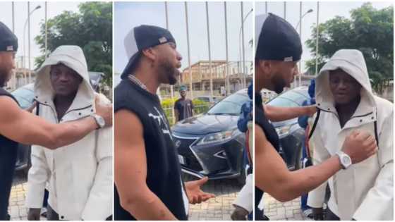 “That’s why I don’t like you”: Actor Charles Okocha says as he meets Portable, singer's reply trends