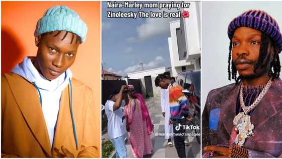 “Naira Marley be like, do fast”: Video of Marlian boss' mum praying for singer Zinoleesky stirs reactions