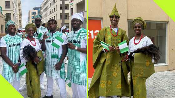 Paris 2024 Opening Ceremony: Tobi Amusan shows off Yoruba culture, dresses in 'Iro' and 'Ipele'