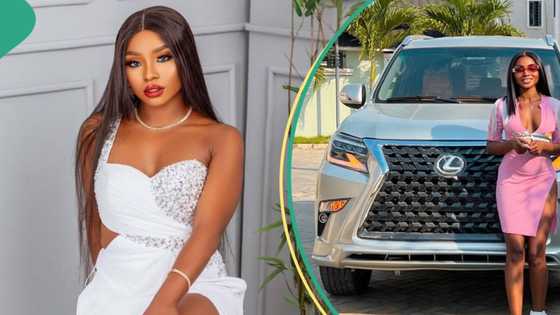 Adegoke Ifeoluwa bemoans car's condition after taking it to mechanic for repairs, shares sad video