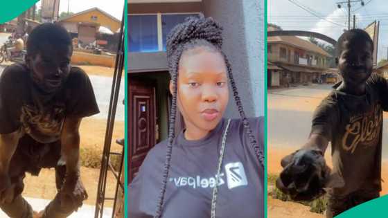 Lady thrilled as mentally challenged man on street offers her snacks, says he fell in love with her
