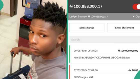 "Please are you single?" Nigerian rich kid shows off N100 million credit alert his father sent him