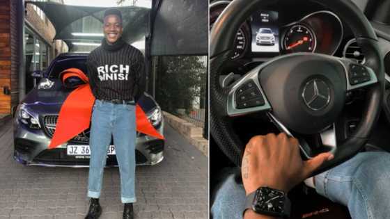 Young man sends social media into huge frenzy as he shows off his new car, sparks reactions