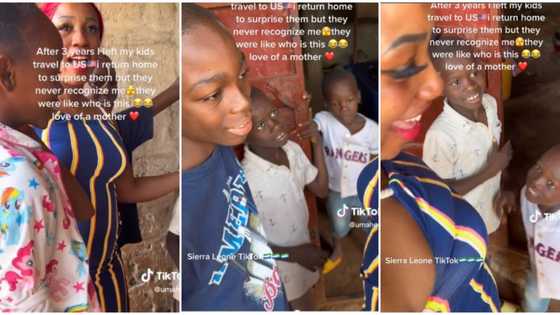 "They never recognised me": Mum returns home after years in America in video but her kids don't remember her