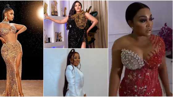 AY at 50: BBNaija Tacha, Mercy Aigbe, others 'contest' for best dressed as they show up at comedian's party