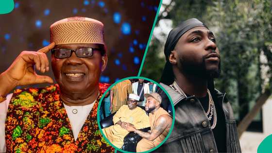 Davido spends quality time with legendary musician Ebenezer Obey, photos warm hearts of many