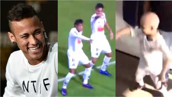 Cute clip shows Brazilian star Neymar fulfilling a sweet dance promise to little football fan