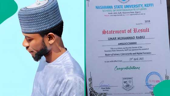 "Cyber security and digital forensics": First-class graduate posts his certificate, photo trends