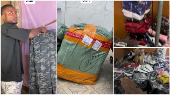 Young Nigerian man ships goods from China with only N50k, video of many things he got causes stir