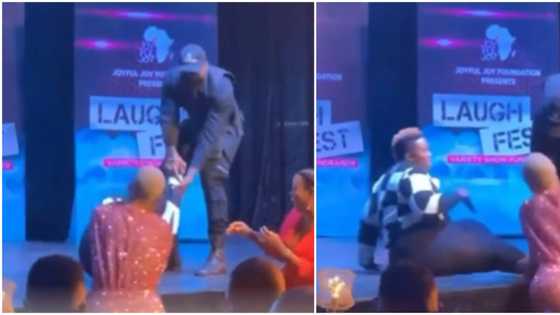Real Warri Pikin and Nancy Isime recreate epic moment 2 fans grabbed Wizkid's leg at concert