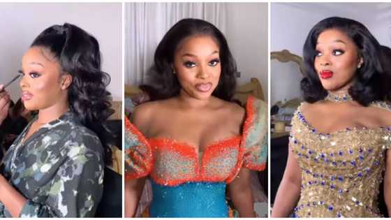 Redefining extra: Ghanaian bride wows internet users with 6 hairstyles for her wedding
