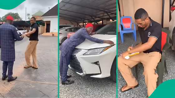 "Choose any car you want": Nigerian man takes father to car dealership, his reaction melts hearts