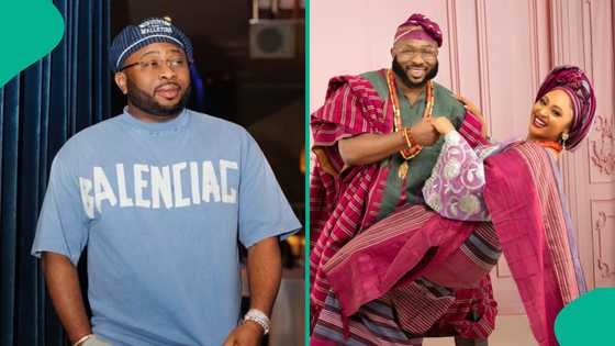 Olakunle Churchill shut down rumours about marital issues with Rosy Meurer as he celebrates her