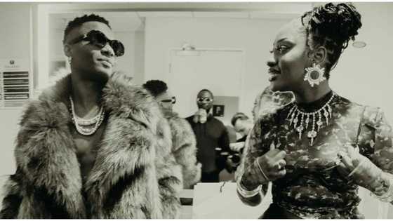 Tems needs to apologise, fan demands as he reacts to video of singer rubbing Wizkid's back on stage