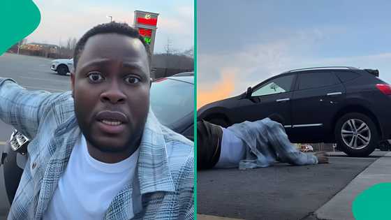 Man in US Rolls on ground at fuel station after seeing new gas price, mentions amount