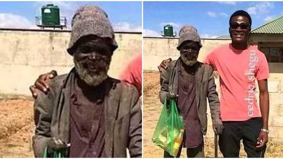 "I grew up seeing him in this condition": Emotional moment son took his mentally ill dad out for 76th birthday