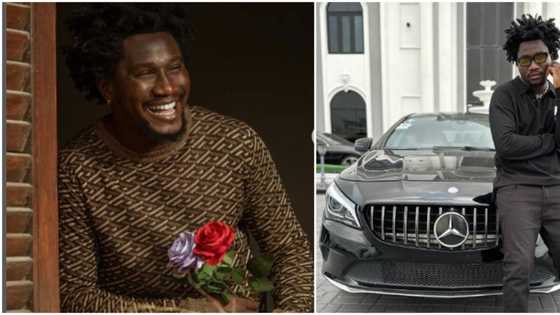 "Crazy people just dey make am for Naija": Skit maker Nas Boi gifts himself brand new Benz this valentine