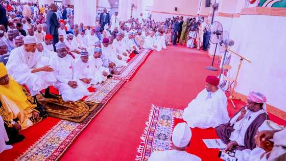 Hotunan Buhari, Mamman Daura, Gwamnoni, Jiga-Jigai SUn Halarci Daurin Auren Diyar Abba Kyari