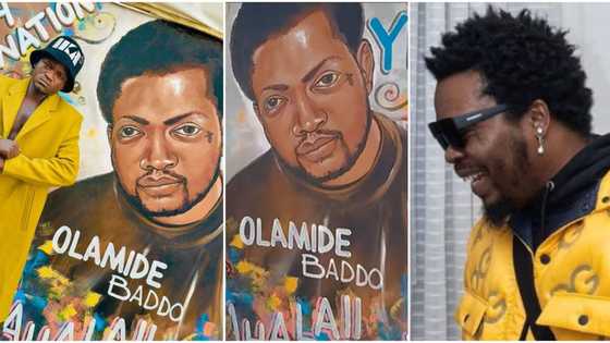 Drama as Portable celebrates Olamide’s birthday with ‘strange’ wall painting, shares video & more