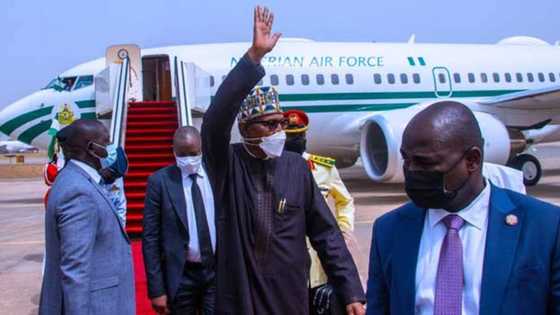 BREAKING: Buhari arrives Africa’s largest granulated urea fertiliser complex