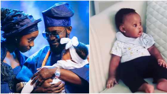 So adorable: Comedian AY shares moment his 5-months old baby is passionately watching cartoons, fans react